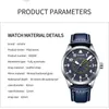 Wristwatches OCHSTIN Mens Fashion Luxury Mechanical Automatic Skeleton Watch Transparent Back Cover Creative Design With Yellow Calendar