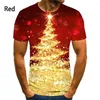 Men's T Shirts Fashion Christmas 3D Printed T-shirt Men And Women Summer Casual Short Sleeved Tree Shirt Top