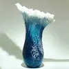 新しい到着海洋波の花瓶ハンドメイド樹脂アート植木鉢オーナメントモダンデスクトップリビングルームクリエイティブホーム装飾HKD230810