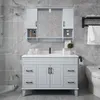 Robinets d'évier de salle de bain combinaison d'armoire Style européen miroir visage lavabo lavabo en marbre plancher