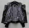 Women's Leather äkta Japan Original Sheepskin Motorcykel LAPEL Diagonal dragkedja Kvinnor