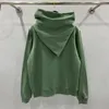 Mäns hoodies QQ7083 Män och kvinnor Zip Open Green Hoodie