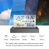 Температурные инструменты Прозрачная метеорологическая станция стеклянная цветовая экрана Термометр Гигрометр цифровой температура монитор влажности прогноз погоды 230809