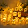 Ljus Flameless Tea Light Candles Battery Operated Votive LED Tealight med papperslampskärm för bröllop Valentine Halloween Jul 230809