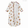 Pyjamas coton bébé sac de couchage à manches longues pyjamas pour enfants anti-kick coco