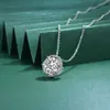 Naszyjniki wiszące okrągłe wycięcie 11 mm moissanite Diamond wisiorek 925 srebrny impreza wisiorka ślubna naszyjnik dla kobiet