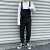 Herrbyxor vår och höstsuspenders last för pojkar koreansk version stiliga lösa leggings high street trend beskuren