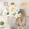 Giyim Setleri Sonbahar Bahar Boy Boy Moda Resmi Giyim Seti Çocuk Takım Seti Ekose Gömlek Pantolon 2 Pacset Çocuk Giysileri Set 1 2 3 4 5 Yıl 230809
