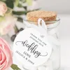 Other Event Party Supplies 100PCSSet Custom Favor tags Personalized Circle Wedding Tags With Hole your text or 230809