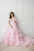 Vêtements de nuit pour femmes robes de mariée en tulle gonflé rose pour Poshoot robe d'anniversaire de mariage multicouche hors épaule longue robe de chambre