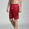 Shorts pour hommes été sommeil bas hommes vêtements de nuit confortable soie Satin pyjama Homewear vêtements de détente doux maison porter mode