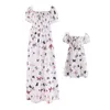 Tenues assorties pour la famille Tenues assorties pour la famille Été Mère Enfants Robe florale Maman et fille Vêtements assortis Femmes Robe bébé fille