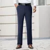 Men's Pants For Men Pure Color Straight Leg Long Suit Trousers High Waist Button Male With Side Pocket Mens Clothing