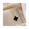 펜던트 목걸이 패션 Classic4/Four Leaf Clover Pendants 여자 발렌타인 MO DHEKG를위한 18K 어머니 스테인레스 스틸 도금 18