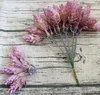 Dekorativa blommor som inte är pottade falska suckulenter faux konstgjorda hängande texturerade plocksträng av pärlor växt