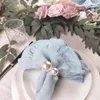 Masa peçete 2pcs 30x45cm Pembe Bahçe Keten Peçeteleri Placemats Mats El Airbnb Restaurant Ev Teslim Hediye Düğün