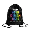 Other Bags 10pcs/Lot Custom Drawstring Backpack Outdoor Travel Sports Bag Training Gym Shoe Bag Printing Design Personalized Promotion 230809