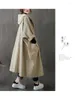 Kvinnors dikerockar Nicemix Kvinnor Windbreaker Casual Loose Retro Hooded Coat Harajuku High Street Versatile Top Trendy Par Streetwear
