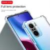 Fyra hörnschockfast telefonfodral för Oppo Reno7 Pro 5G för Oppo Reno6 TPU Clear Shell Transparent Back Cover för Reno7