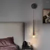 Настенная лампа постмодернистская роскошная хрустальная светодиодная светодиодная светодиодная латунная медная медная черная длинная для гостиной спальни фона бара декор