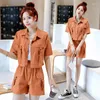 Women's Tracksuits Fashion Cargo Shorts Suit Summer Blouse Trendy Safari Stylr 2 Piece Sets Womens Outfits Casual Clothes Harajuku Matching