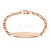 Charm Bracelets Modyle 2023 New Engraving Custom Bracelets for Women Rose Gold Color Stainless Steel Elegant Female Jewelry Personalize Gift