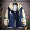 Mensjackor Trendiga Hip Hop Hooded Baseball Uniform Unisex Slim Fit Lightweight Sportswear Jacket Bomber Autumn Coat 230809