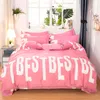 Sängkläder set Soft set queen size cleforer set duvet cover rosa lakan king säng lakan euro 2 person älskar 230809