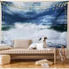 Tapestries wave tapestry ocean waves tema vägg hängande blå havs tapestries hawaii vägg filt tyg hem sovrum vardagsrum sovsal dekor r230810