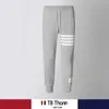 Pantalones de protección para hombre y mujer, ropa informal de alta calidad, tejido de hilo personalizado, fino, de algodón liso, novedad de verano, Tb Thonn