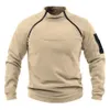 Men's Hoodies Sweatshirts Mens Tactical Polar Fleece Jackets Outdoor Windproof Warm Side Zippers Pullover Coat Thermal Hiking Military Sweater Top 230809