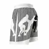 Mäns shorts tackla 3 strand 3d utskrift Löst surfbräda Beachwear Union Running Try Black White