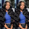 موجة الجسم 13x6 13x4 HD Lace Bront Wig 30inch Brazilian Wave 360 ​​Lace Humer Hair Haird 250 كثافة كاملة مسبقة