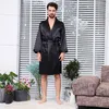 Roupa de dormir masculina Jxgarb verão 7XL tamanho grande roupões de banho de seda gelada masculino 6XL cetim chuveiro roupa de dormir grande 5XL roupões de banho El Sauna