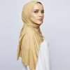 Foulards Premium Coton Mercerisé Hijab Jersey Écharpe 180 80 cm Long Châle Musulman Plaine Doux Turban Tête Wraps Pour Femmes Afrique Bandeau