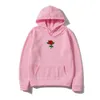 Hoodies masculinos moletons Harajuku moletom com capuz moletom masculino moda streetwear rosa flor impressão tops pulôver masculino com capuz roupas com capuz 230809