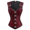 Modeladores femininos Steampunk Espartilho feminino sexy com copa Xaile Tops Punk Roupas góticas Bustiers retrô Body Shaper Overbust Corselet Plus Size