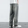 Mens Jeans Spring And Autumn Vintage American Straight Loose High Street Brand Fashion Overall Casual Pants 230809