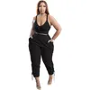 Women's Two Piece Pants European And American Fashion Sexy Camisole V-neck Solid Color Trousers Casual Two-piece Suit
