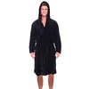 Vêtements de nuit pour hommes hiver chaud maison chemise de nuit en peluche allongé châle peignoir vêtements à manches longues Robe manteau