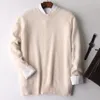 Camisolas masculinas Genuine 100 Mink Cashmere Sweater Homens Jumper Outono Inverno Casual O Neck Quente Pulôver Robe Hombre Pull Homme 230809