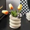 Спиральная ваза современный дизайн интерьера искусство украшения дома керамические цветочные вазы