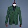 Abiti da uomo Blazer Blazer scozzese verde Gilet Pantaloni Fashion Business Casual Gentleman Tuxedo Uomo Italiano Elegante scozzese Slim Formal 3 pezzi Suit 230809