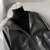 Women's Leather Casual Hooded Sheepskin Coat Women Korean Fashion Spring Autumn Loose-fit Short Black Genuine Jacket 2024