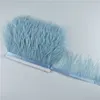 Other Hand Tools 1M 5M 10Meter 8-10CM Light Blue Ostrich feather trims ribbon Skirt DIY Clothing Black White Ostrich feathers For Crafts Plumes 230810