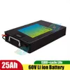 Black Steel Li ion Battery Pack 60V 25Ah Portable Lithium Battery With BMS For XB-H Scooter +Fast Charger