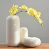 Nordic Classic White Art Ceramic Flower Vase Matsal Creative Decoration Porcelain Vases HKD230810