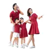 Family Matching Outfits Summer Family Matching Clothes Family Look Mum Daughter Cotton Dress Dad Son T-shirt Shorts Couple Outfit Sister Matching R230810