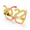 نظارة شمسية Glitter Gritter Crisshs Cartoon Cartoon 2023 Eyeglasses Frame Creative Xmas Party Props S for Children D88