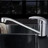 Robinets De Cuisine Robinet Pull Out Moderne Chrome Poli Plaqué Mitigeur Bec Pivotant Lavabo Évier En Céramique Disque Valve Noyau Mélangeur